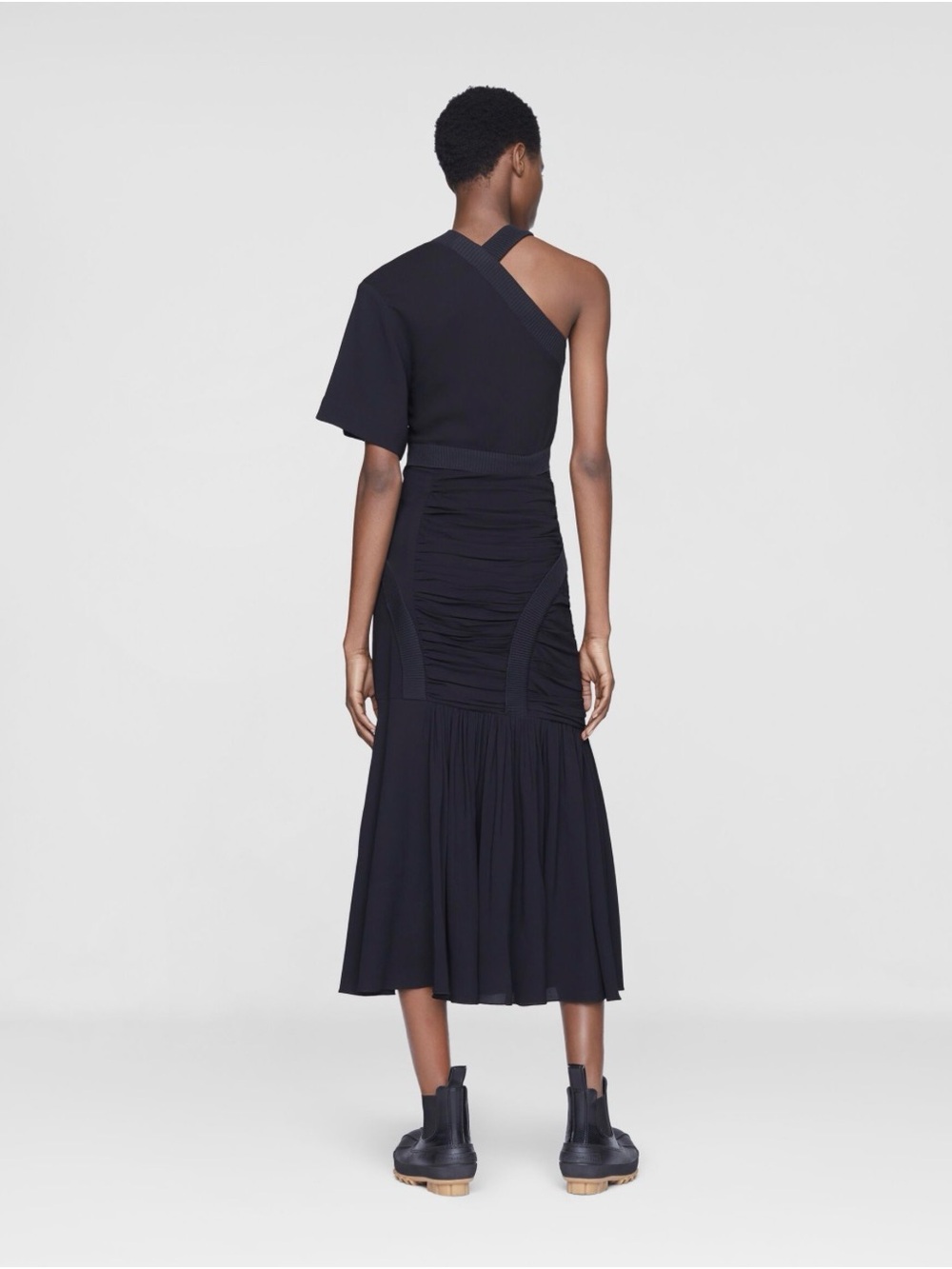 Stella McCartney Emmeline Crêpe One-Shoulder Midi Dress - Picture 5 of 7